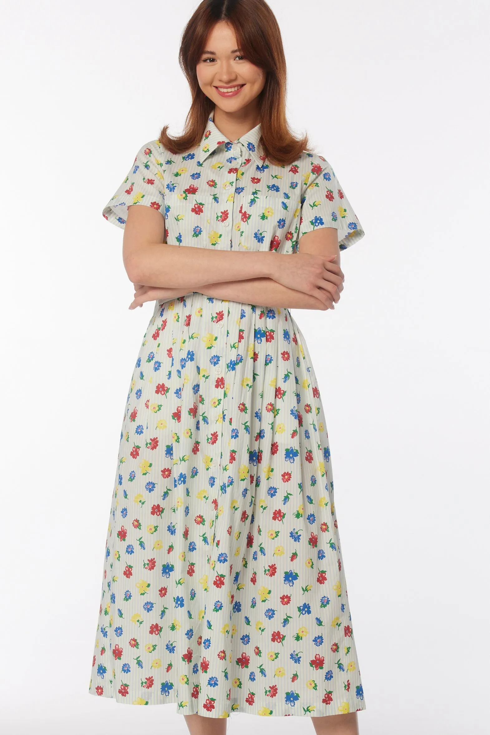 Kristin Cotton Button Down Dress