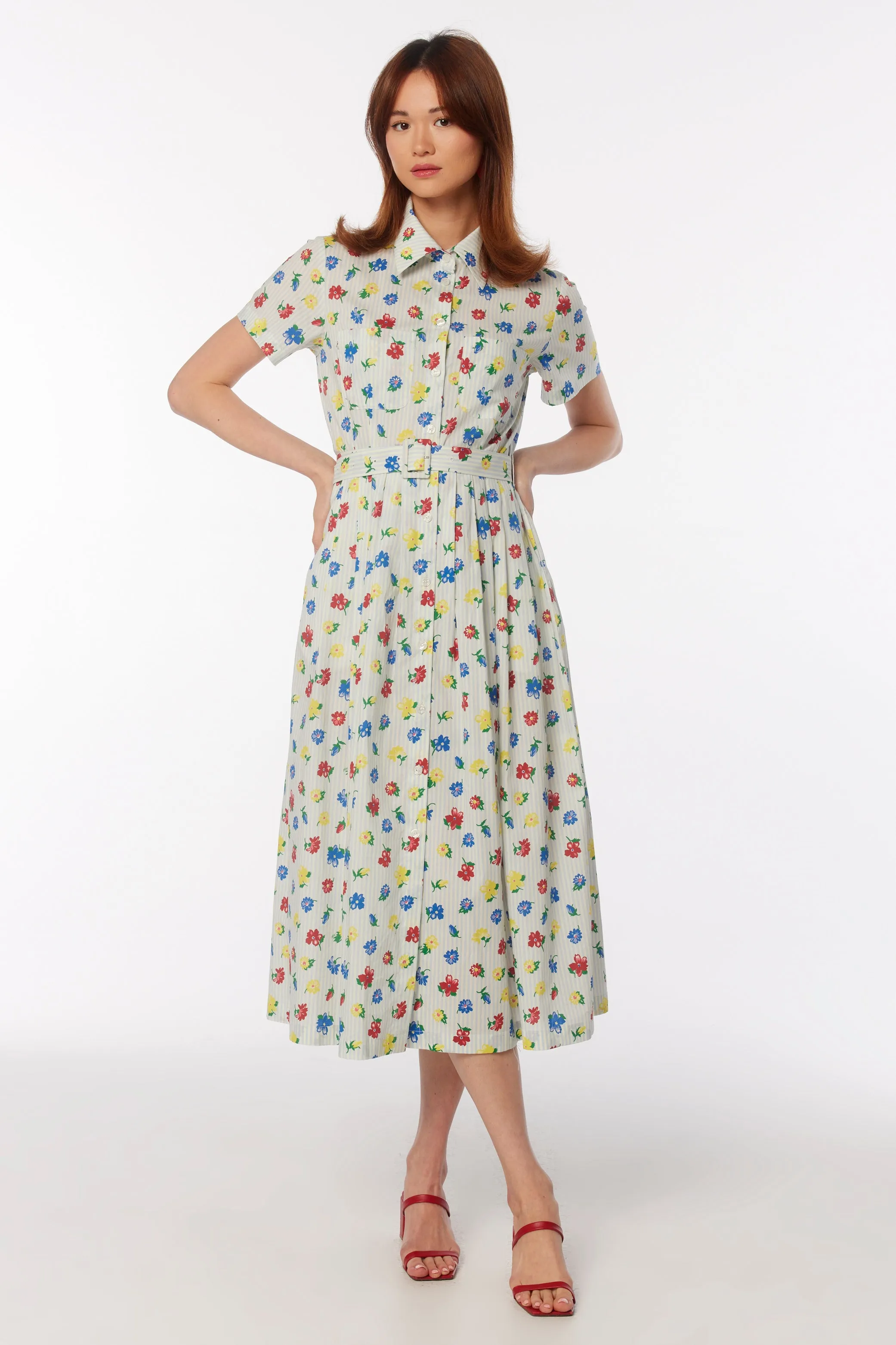 Kristin Cotton Button Down Dress