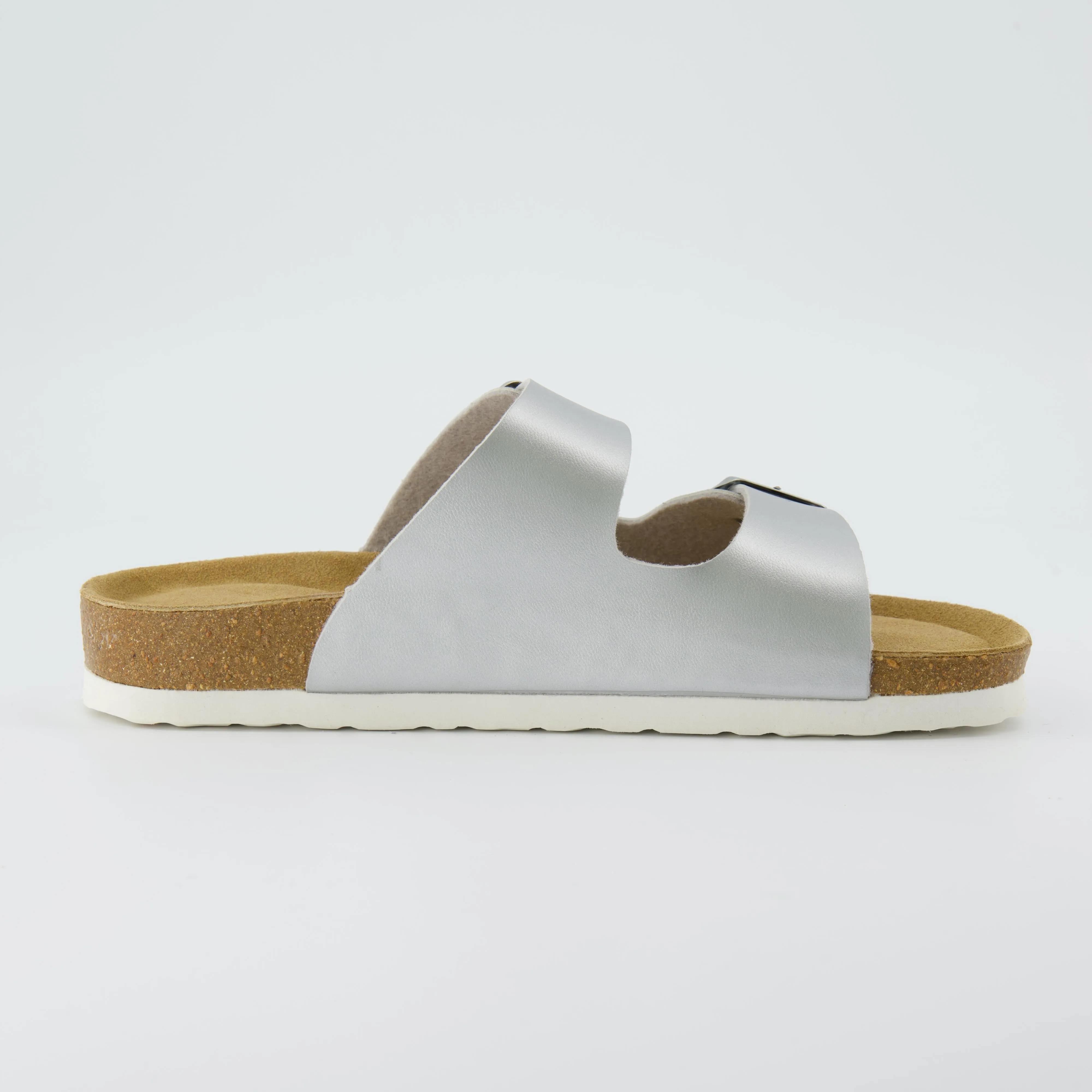 Lane Cork Footbed Sandal Metallics