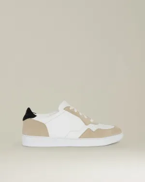 LEATHER SNEAKERS WITH SUEDE INSERTS