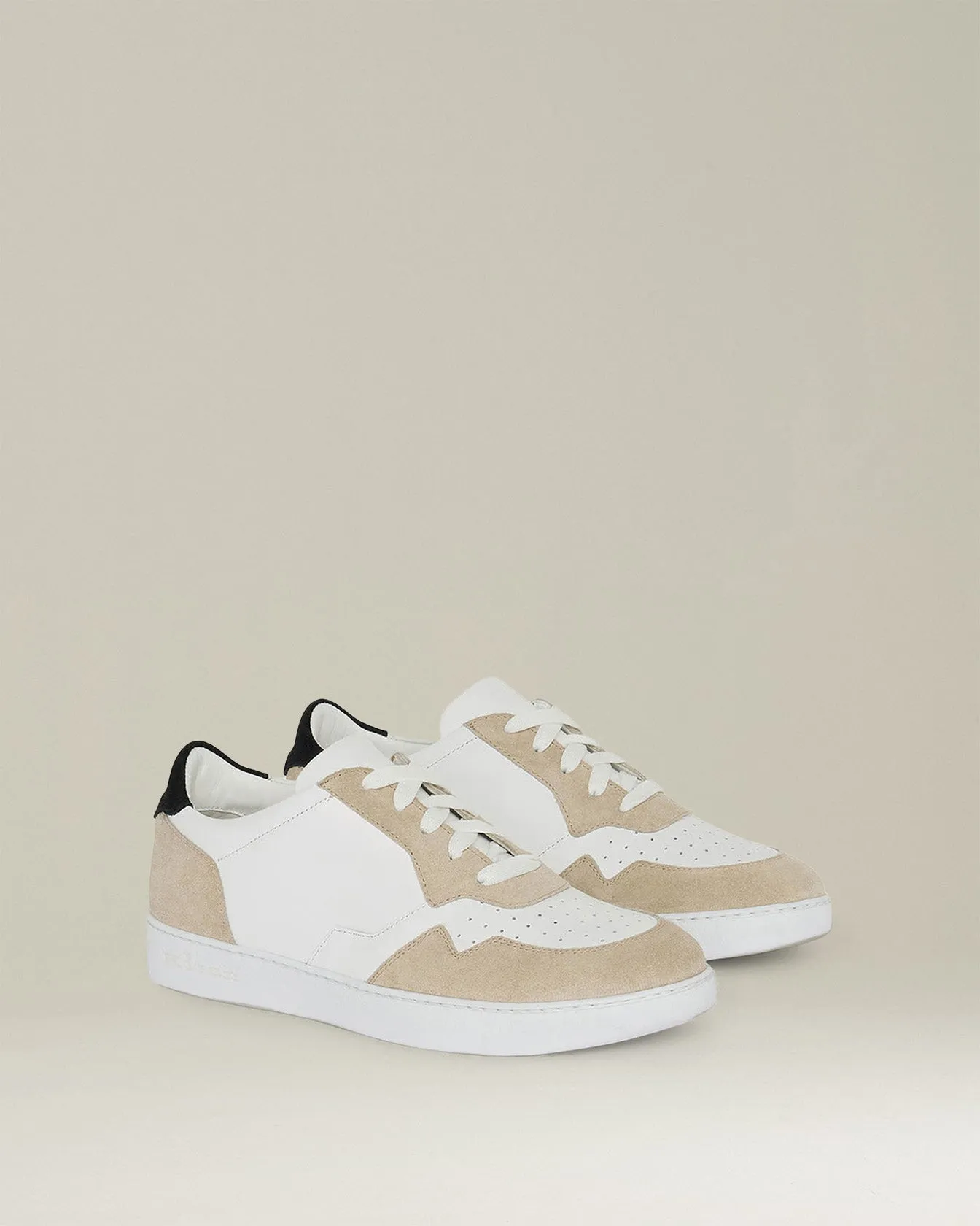 LEATHER SNEAKERS WITH SUEDE INSERTS