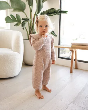 Long Sleeve Mira Knit Romper | Mauve