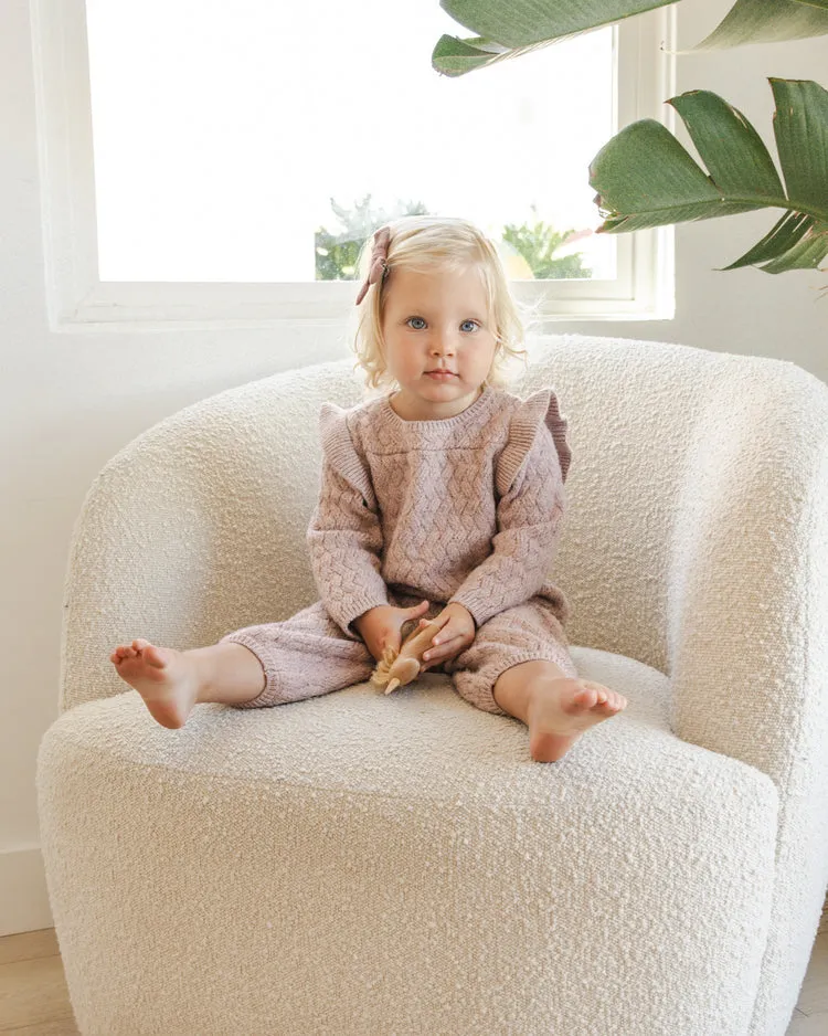Long Sleeve Mira Knit Romper | Mauve