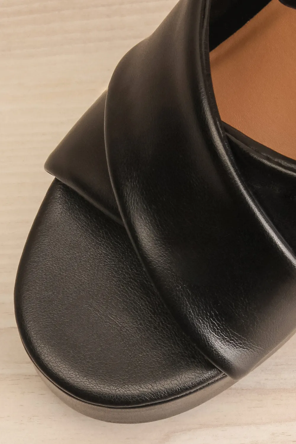 Miami Black | Platform Heeled Sandals