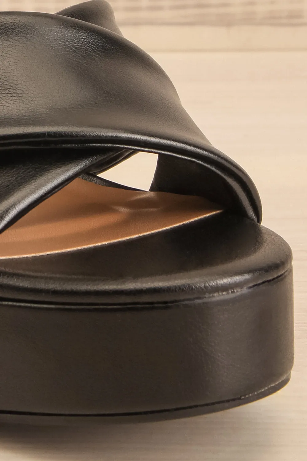 Miami Black | Platform Heeled Sandals