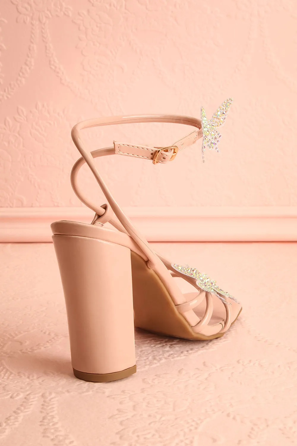 Nabilera | Strappy Heel Sandals w/ Butterflies