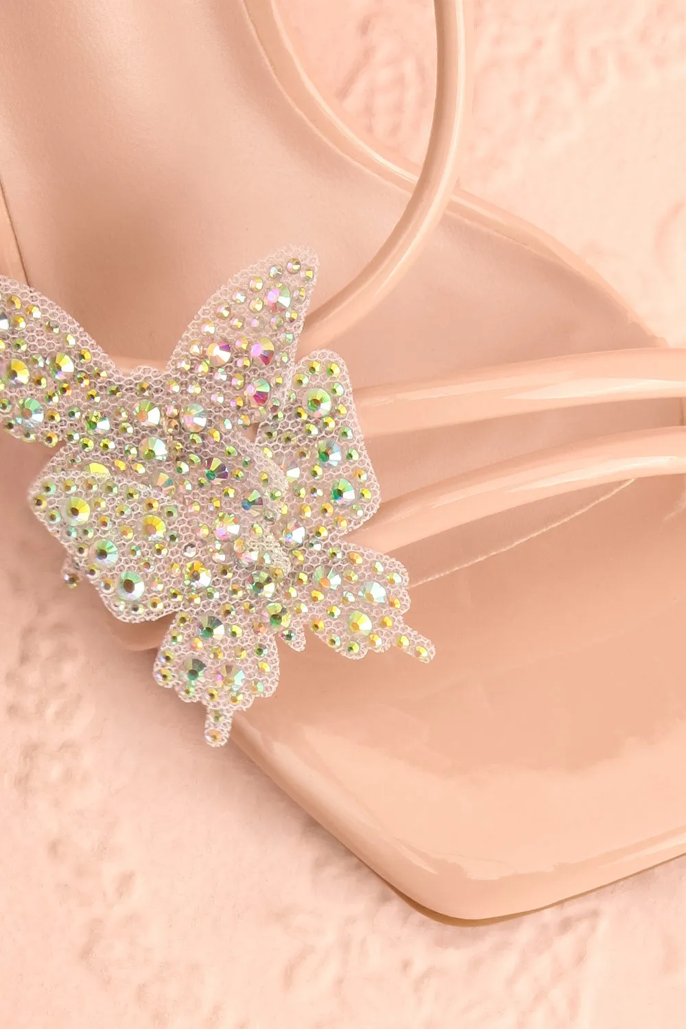 Nabilera | Strappy Heel Sandals w/ Butterflies