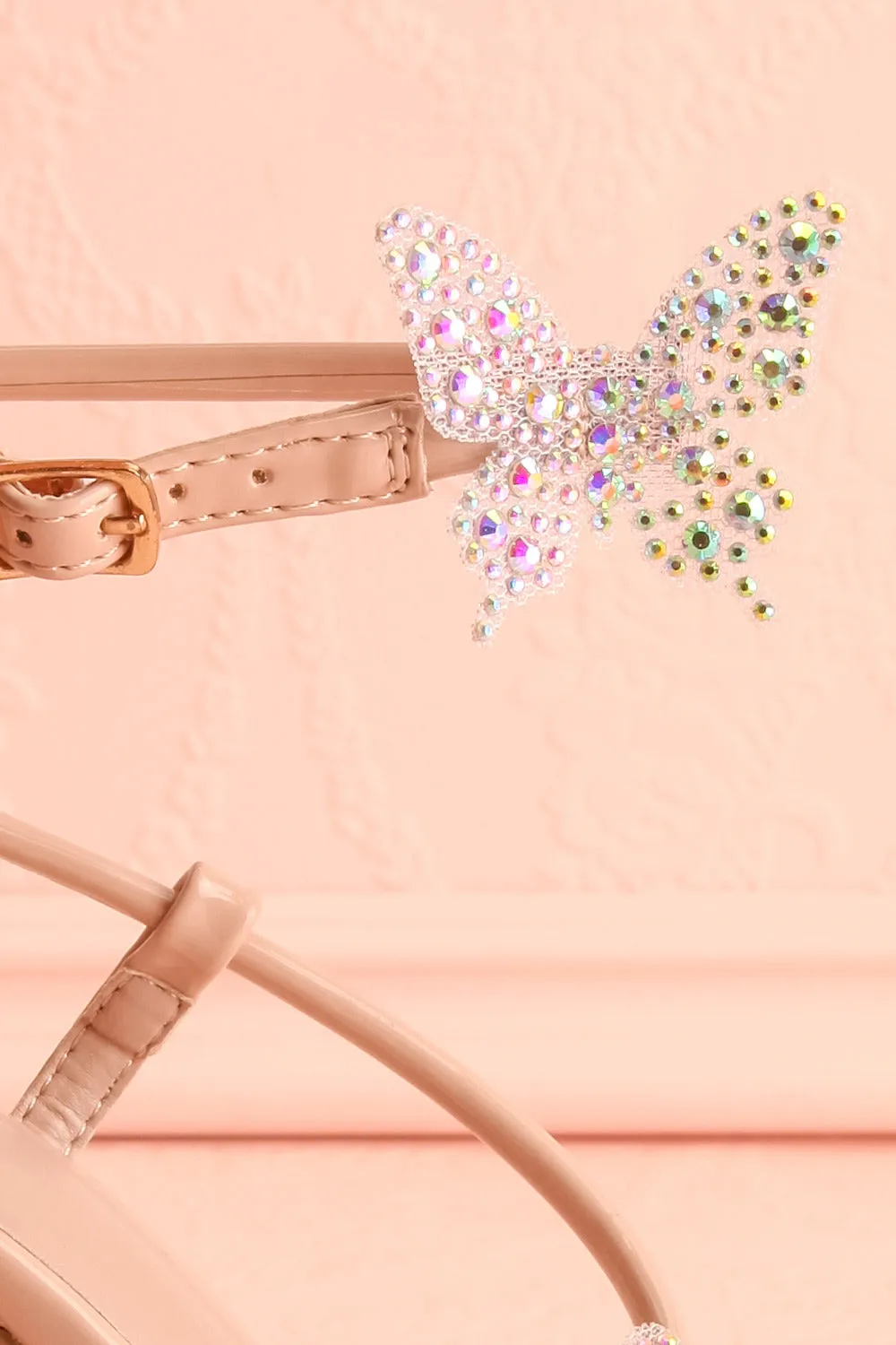 Nabilera | Strappy Heel Sandals w/ Butterflies