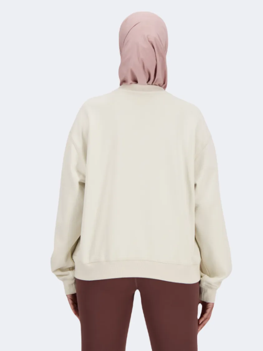 New Balance Athletics Women Lifestyle Sweatshirt Linen