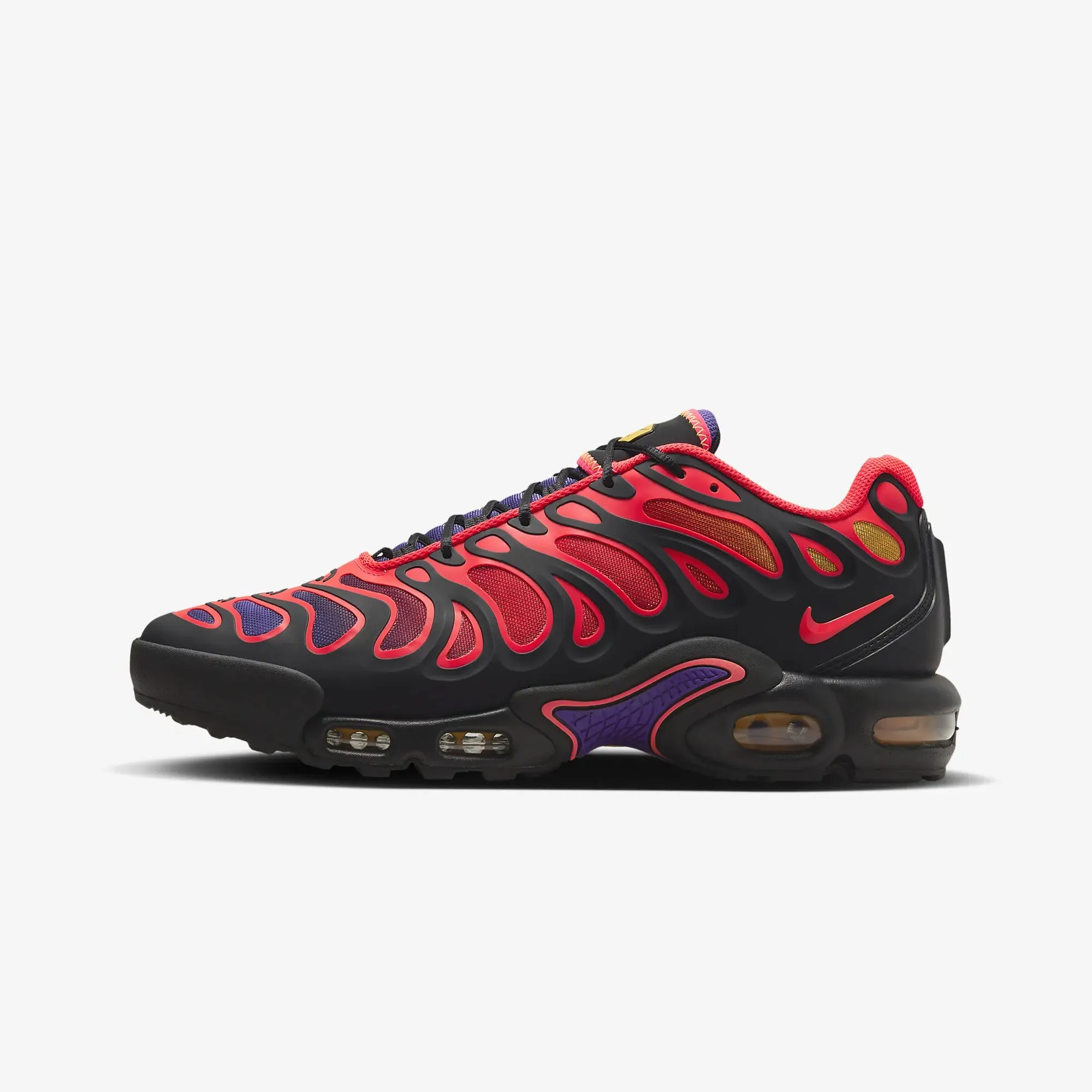 Nike | AIR MAX PLUS DRIFT  { BLACK/BRIGHT CRIMSON-FIELD PURPLE