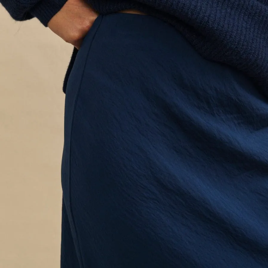 Nobody's Child Navy Slip Mila Midi Skirt