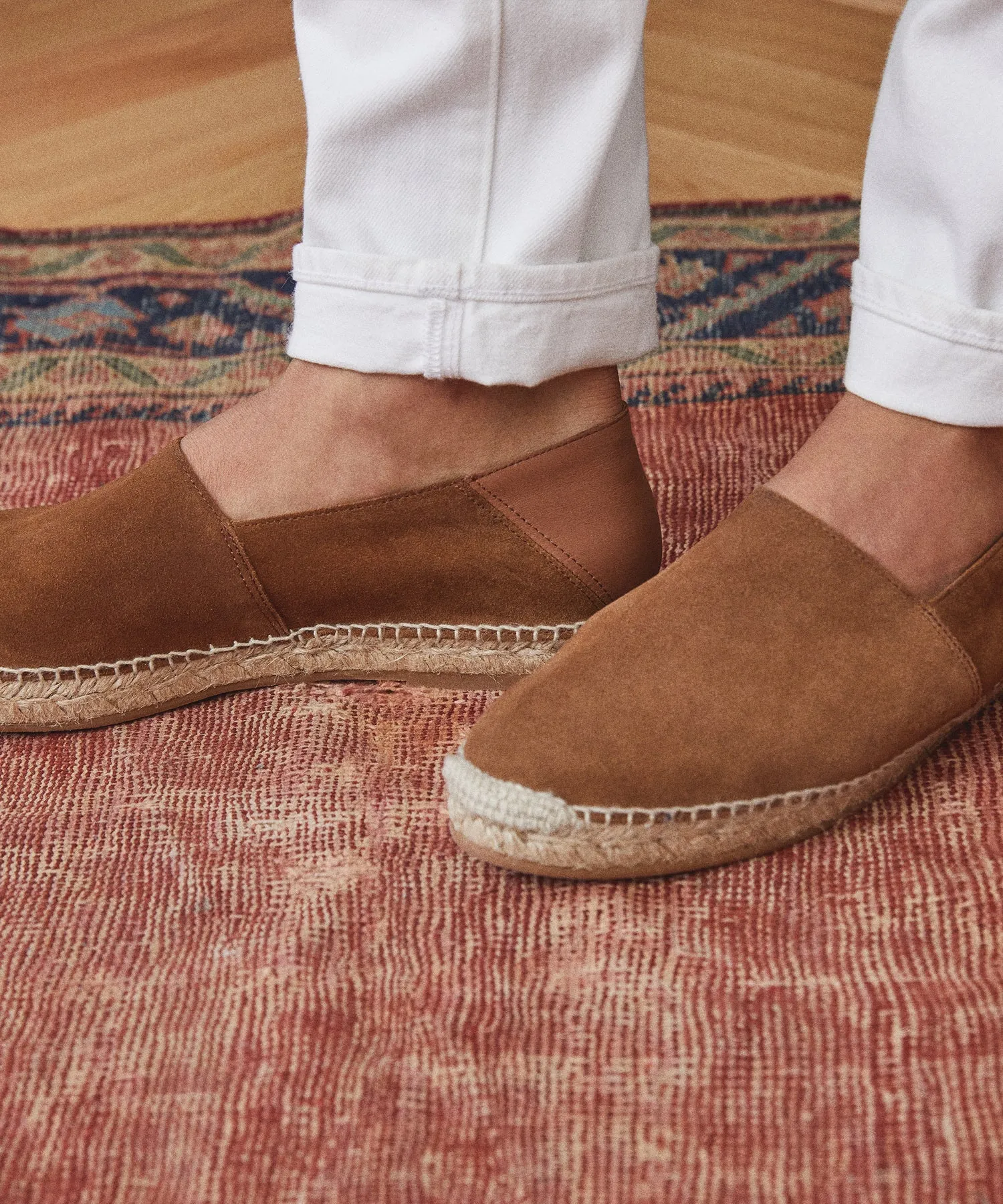 Nomad Suede Espadrille in Tobacco