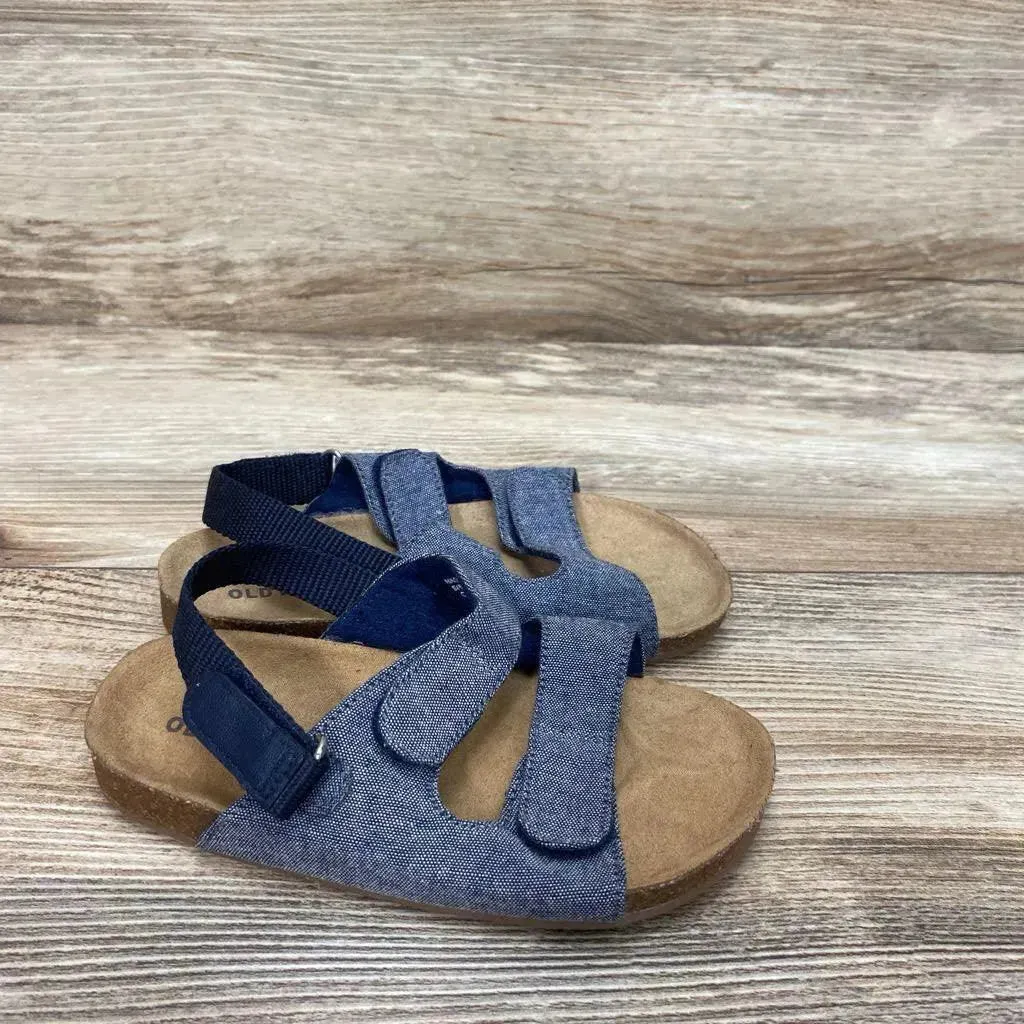 Old Navy Chambray Double Buckle Sandals sz 9c