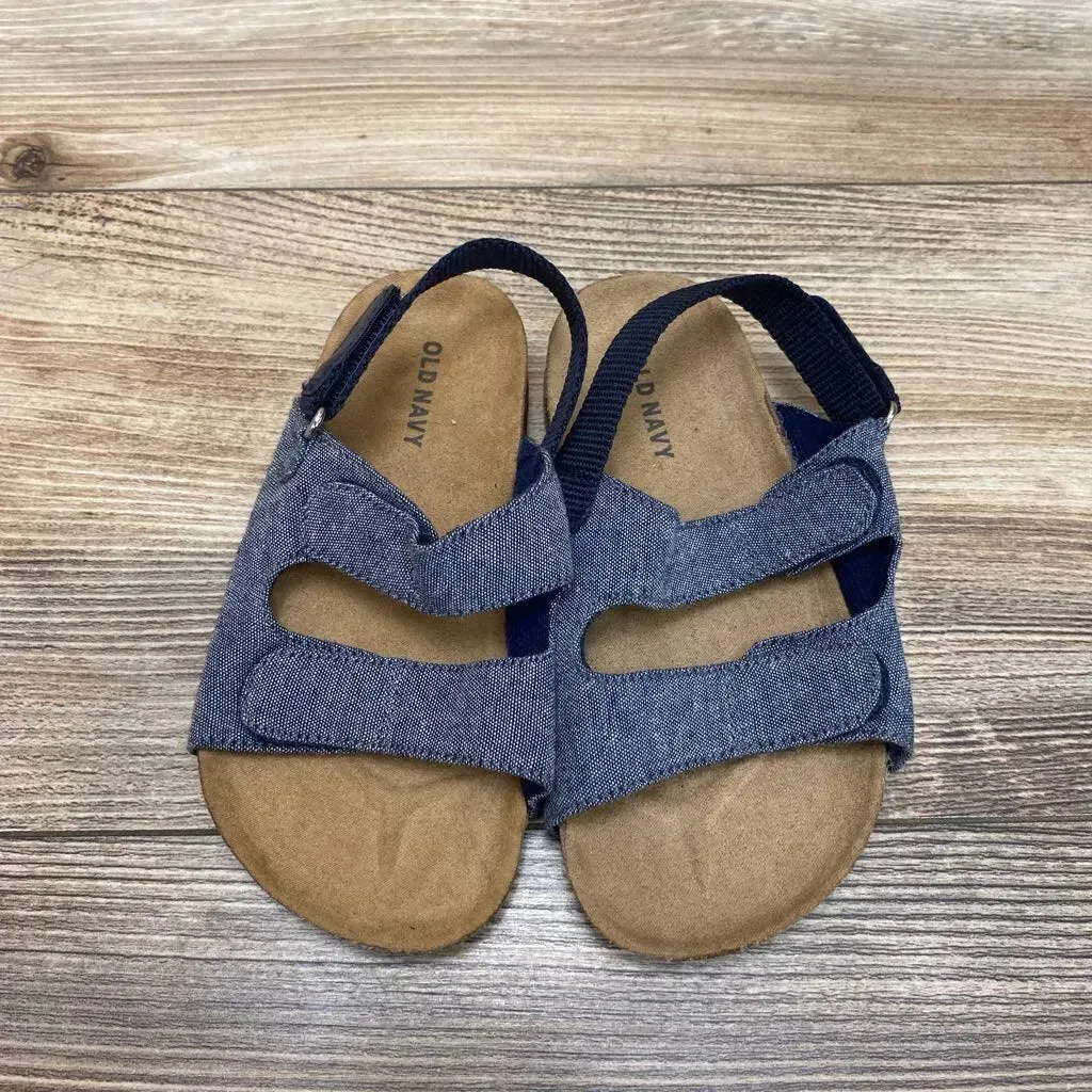 Old Navy Chambray Double Buckle Sandals sz 9c