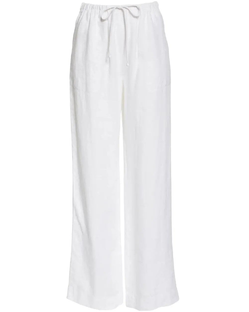 Optic White Drawstring Hemp Pant