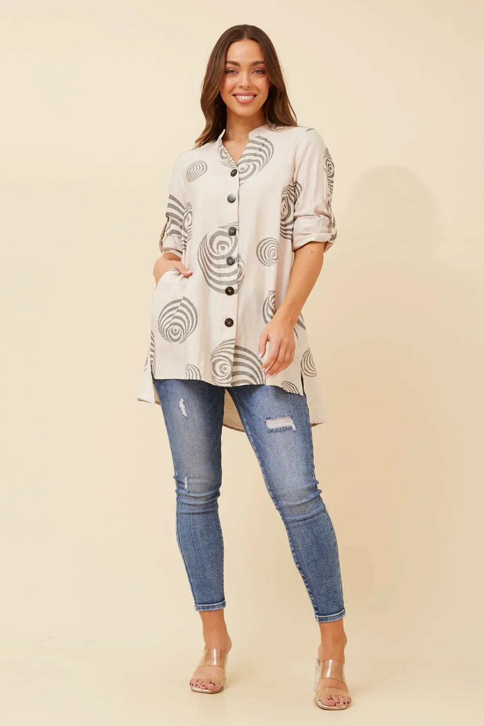 PATIA ABSTRACT PRINT SHIRT