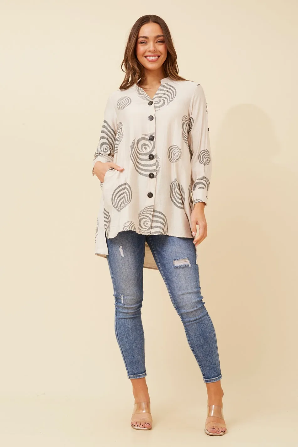 PATIA ABSTRACT PRINT SHIRT