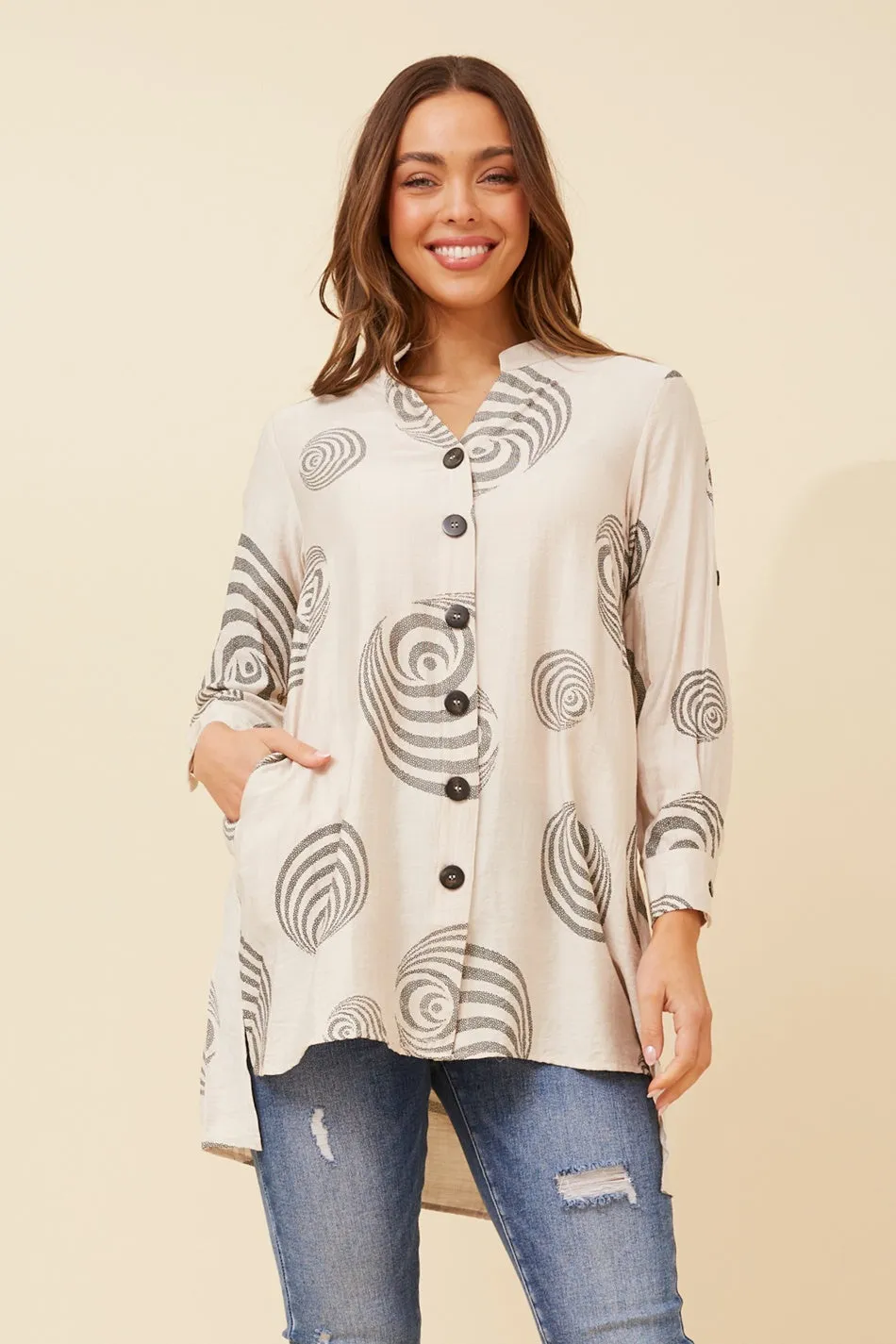 PATIA ABSTRACT PRINT SHIRT