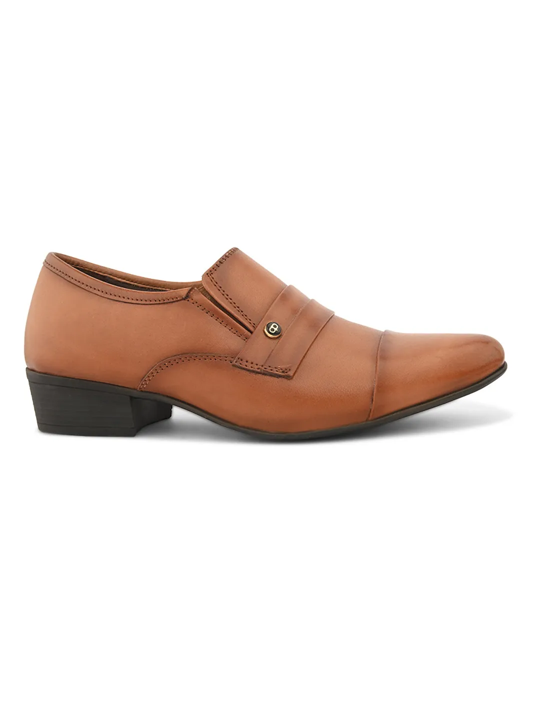 Pelle Albero Cognac Oxford Cuban Heels Shoes
