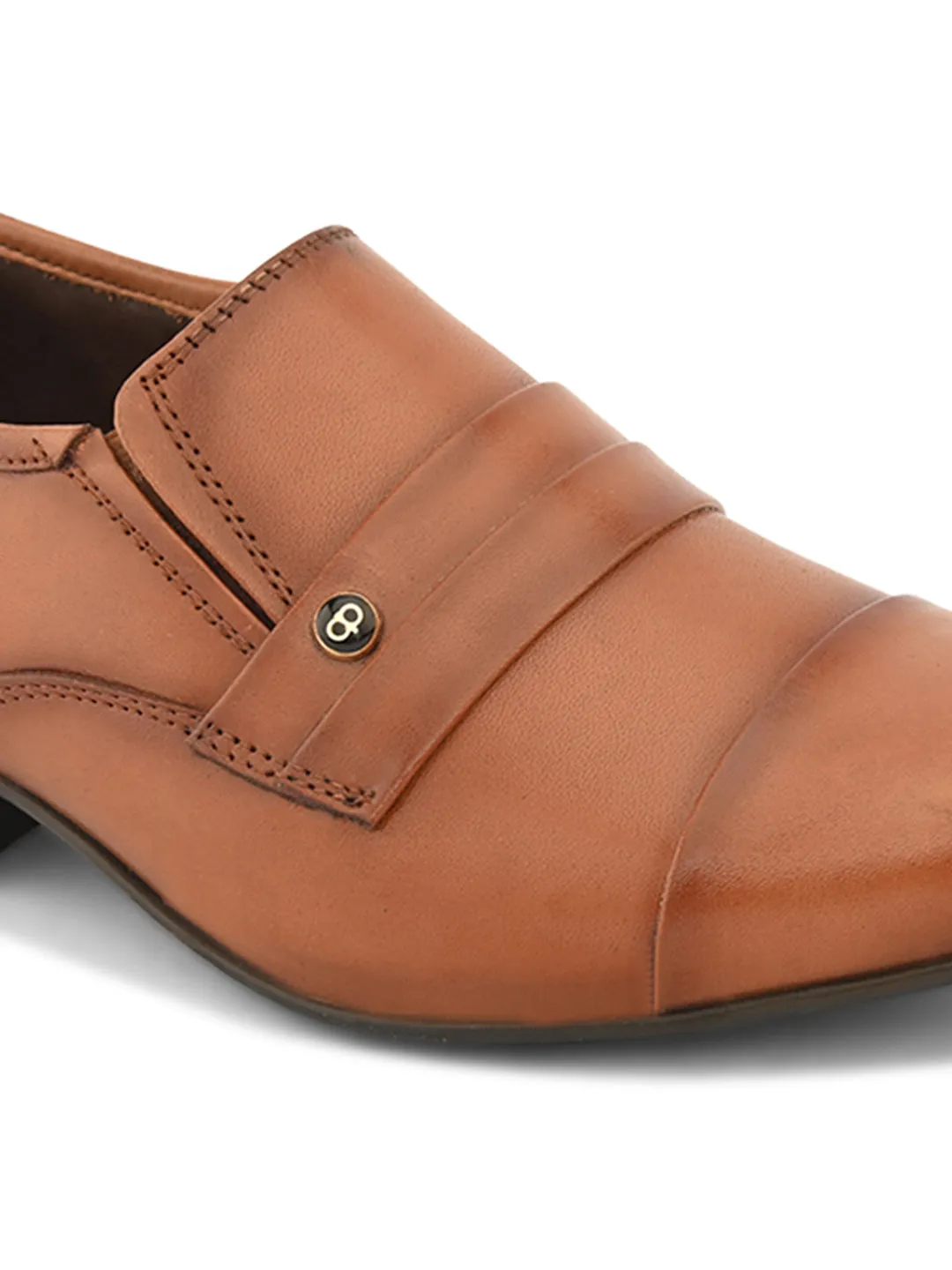 Pelle Albero Cognac Oxford Cuban Heels Shoes