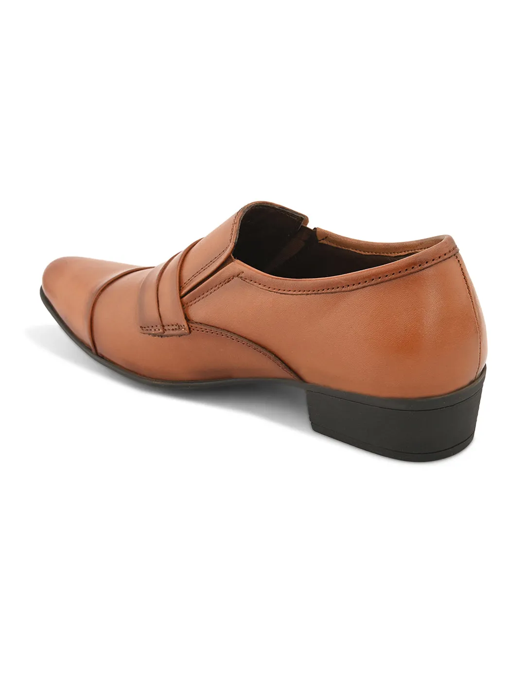 Pelle Albero Cognac Oxford Cuban Heels Shoes