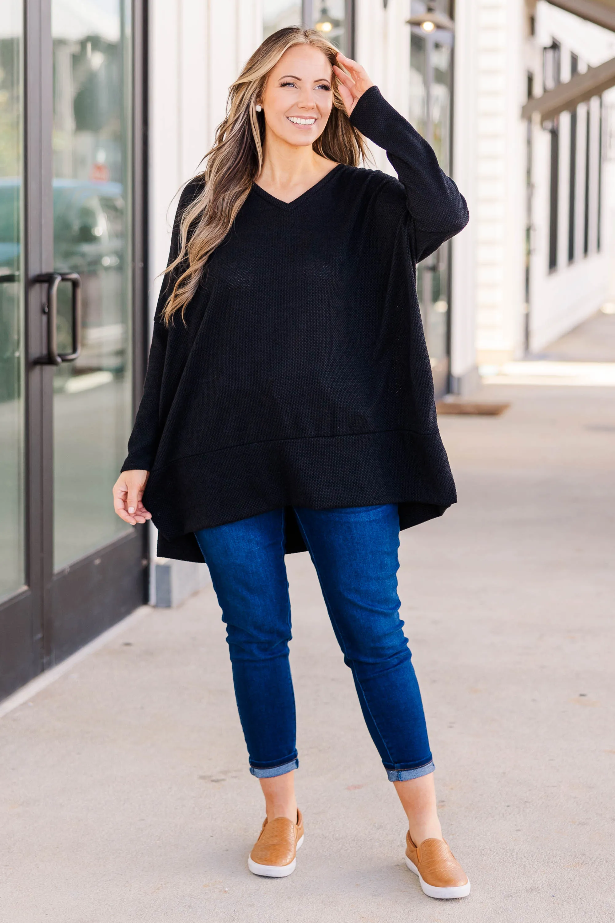 Precious Poetry Tunic, Black