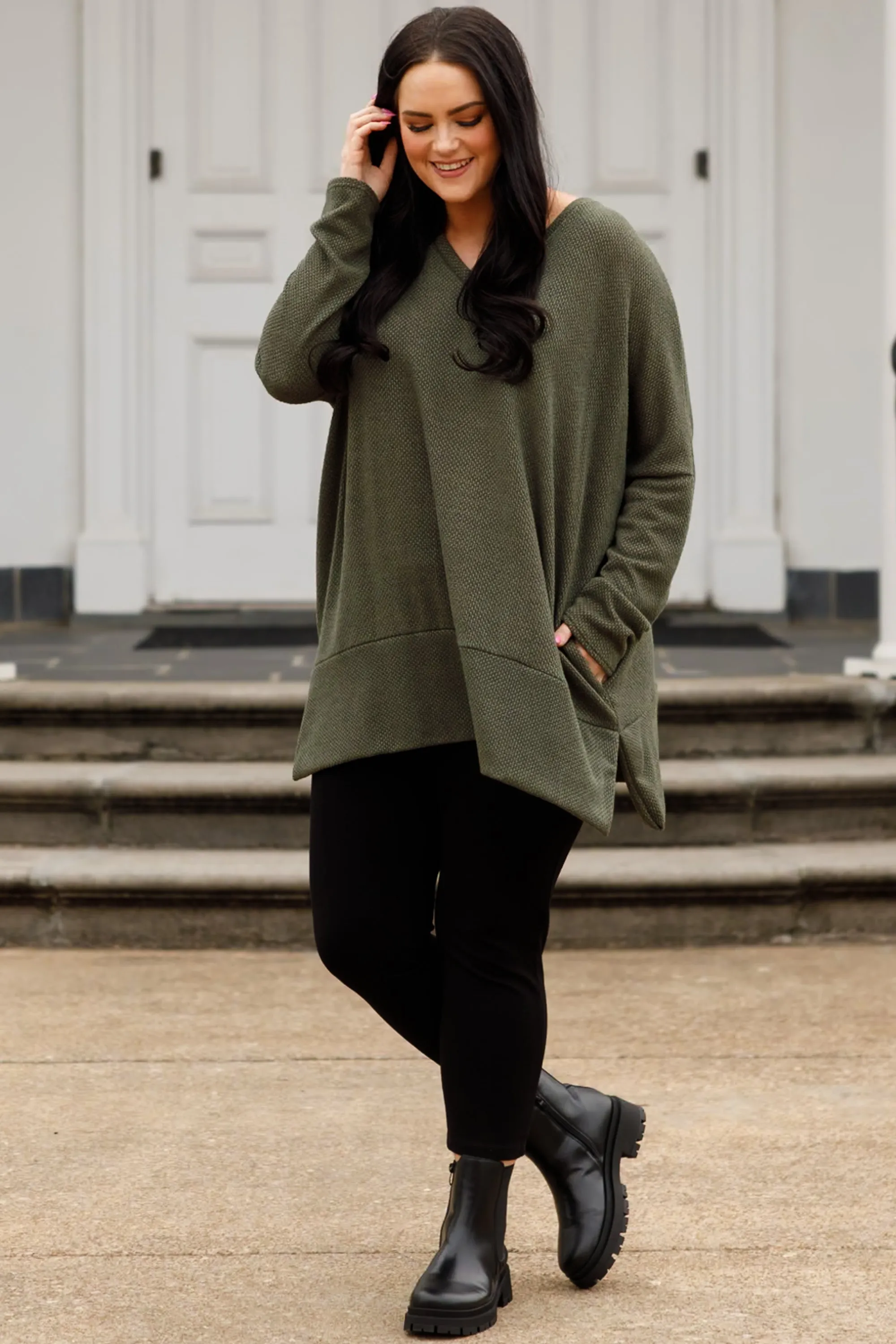 Precious Poetry Tunic, Olive