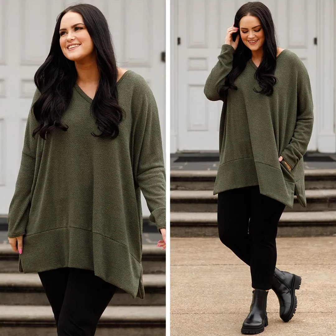 Precious Poetry Tunic, Olive