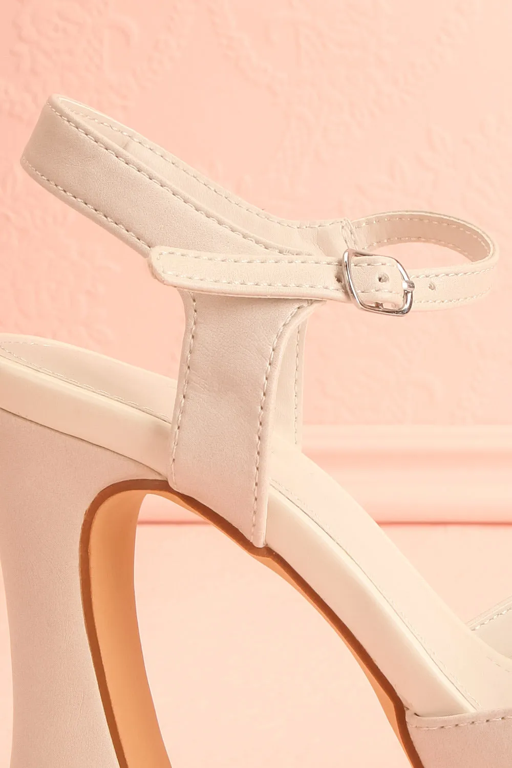 Quando Ivory | Platform Heeled Sandals