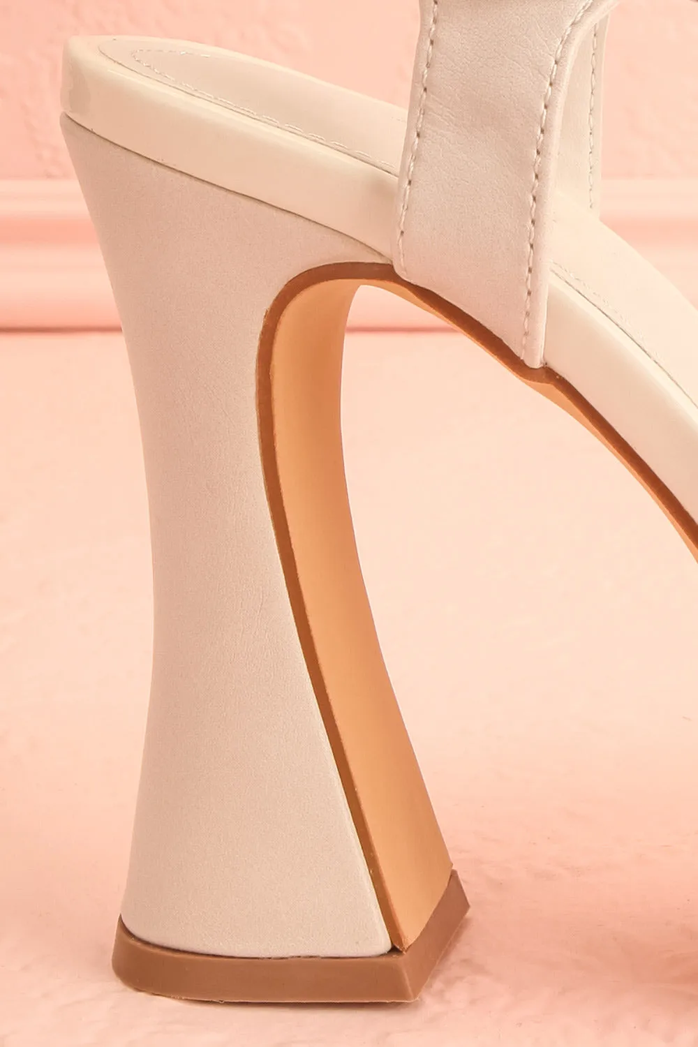 Quando Ivory | Platform Heeled Sandals