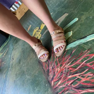 "Nessa" Sandal By Very G (Rose Gold)