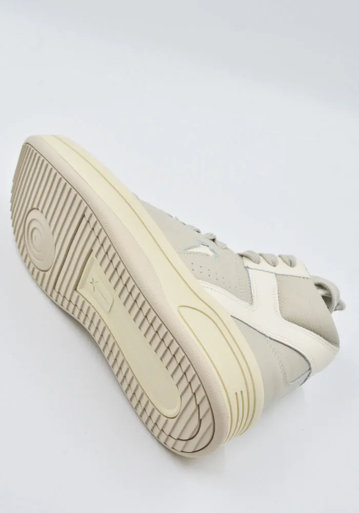 RICK OWENS DRKSHDW X CONVERSED DC02DX960 A10R0 TURBOWPN MID-TOP SNEAKERS OYSTER  (New season SS25)