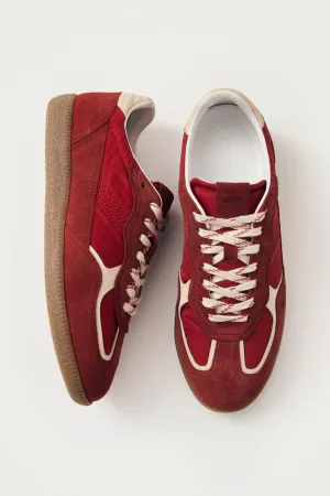 Rife Sheen Red Leather Sneakers