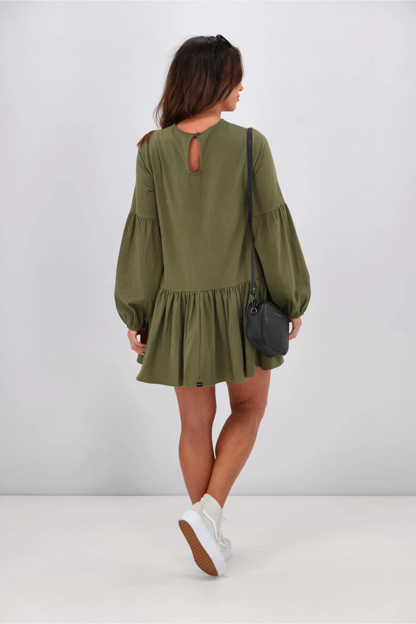 RPM Lola Mini Dress Khaki