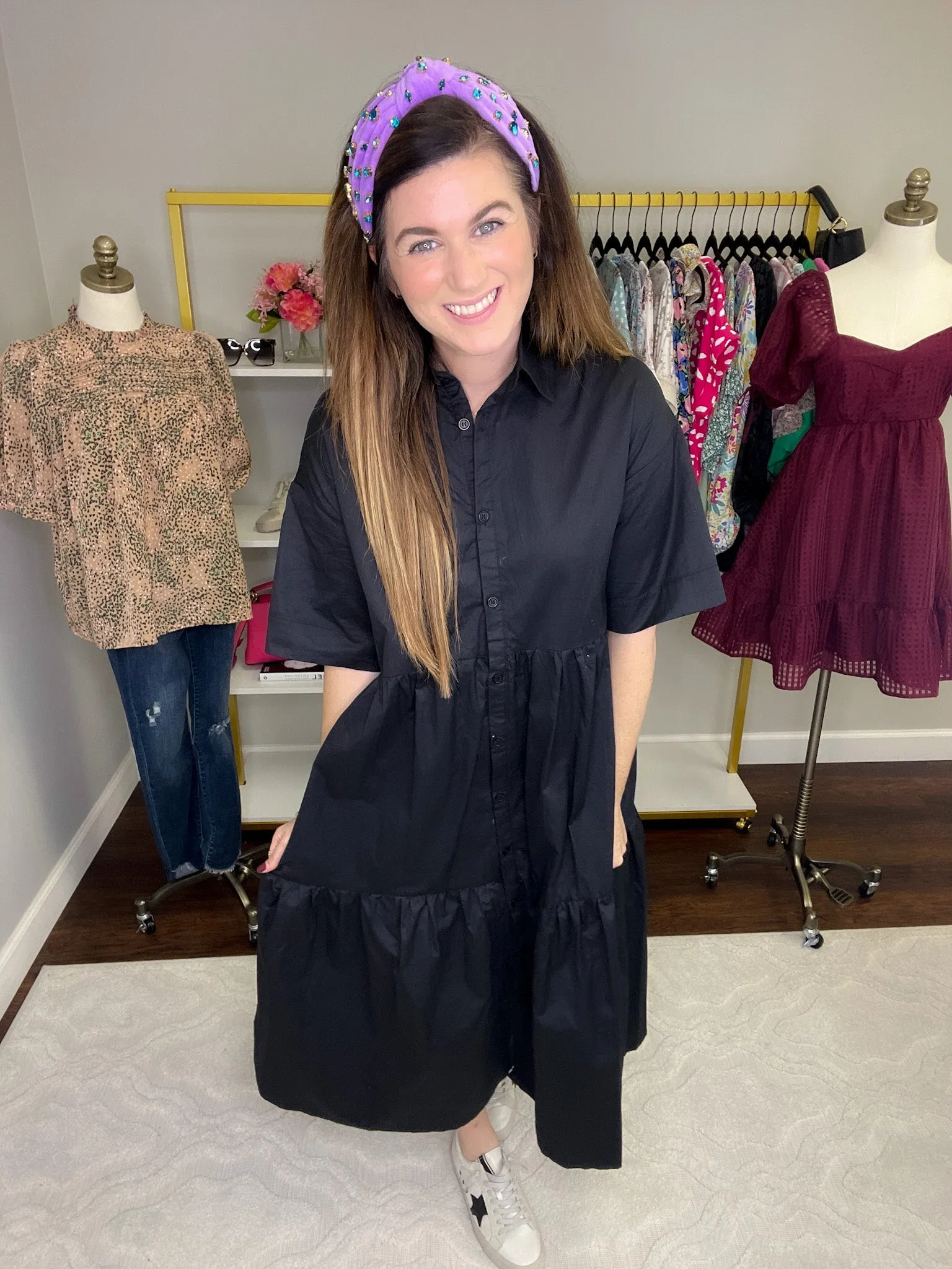 SALE! Maeve Shirt Midi Dress