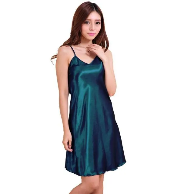 Satin Cami Babydoll Slip Dress