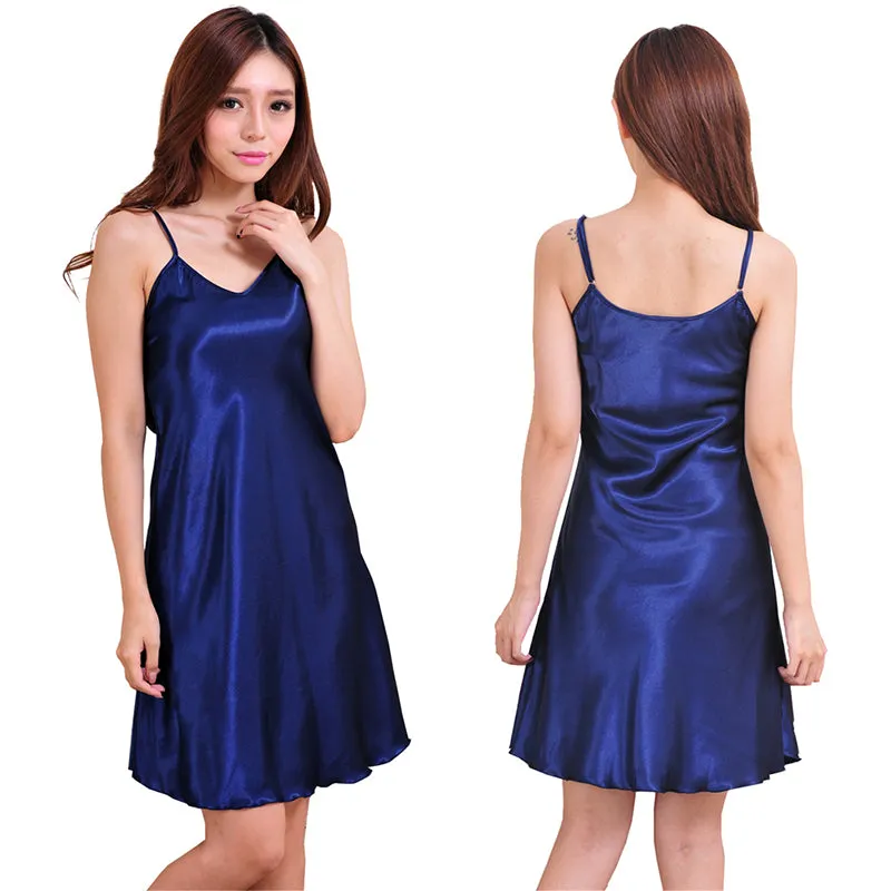 Satin Cami Babydoll Slip Dress