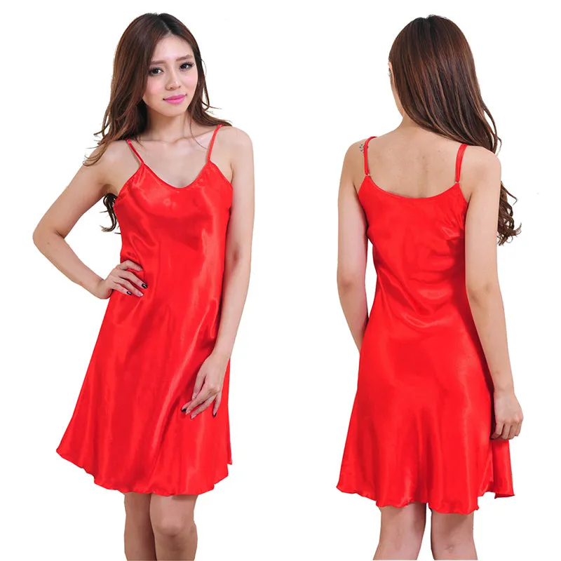 Satin Cami Babydoll Slip Dress
