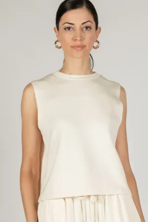 Scuba Round Neck Sleeveless Top