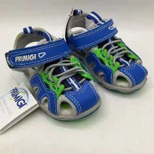 Size 5: Primigi Blue & Green Velcro Sandals