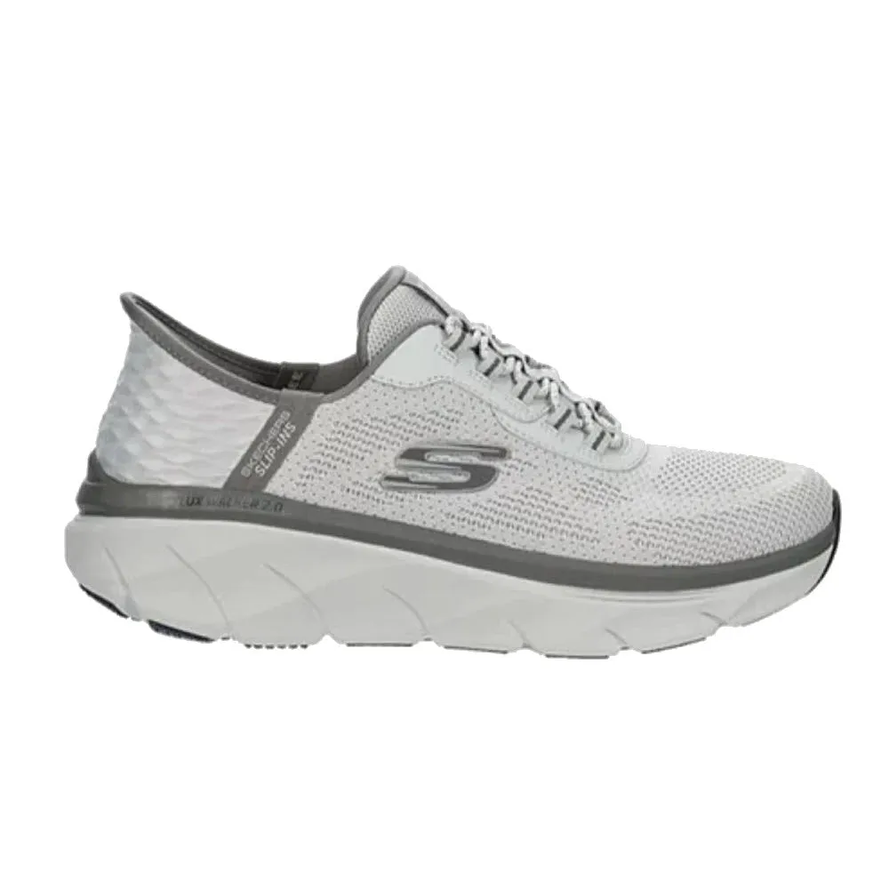 SKECHERS D'LUX WALKER - REZINATE GRAY KNIT/DURALE - MENS