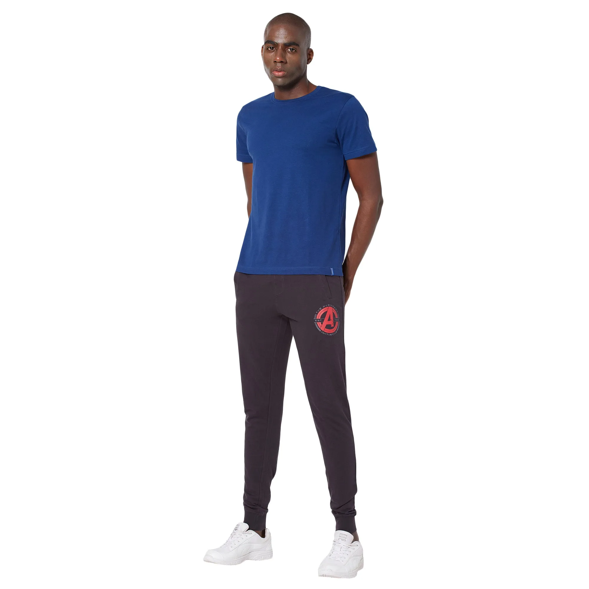 Sporto Mens Super Combed Cotton Blend Tees  Round & V-Neck (Black   Denim Navy)