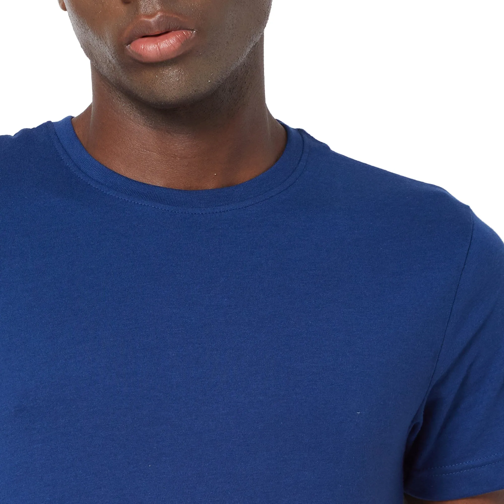 Sporto Mens Super Combed Cotton Blend Tees  Round & V-Neck (Black   Denim Navy)