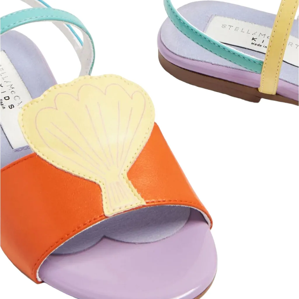 Stella McCartney Kids Seashell Faux Leather Sandals