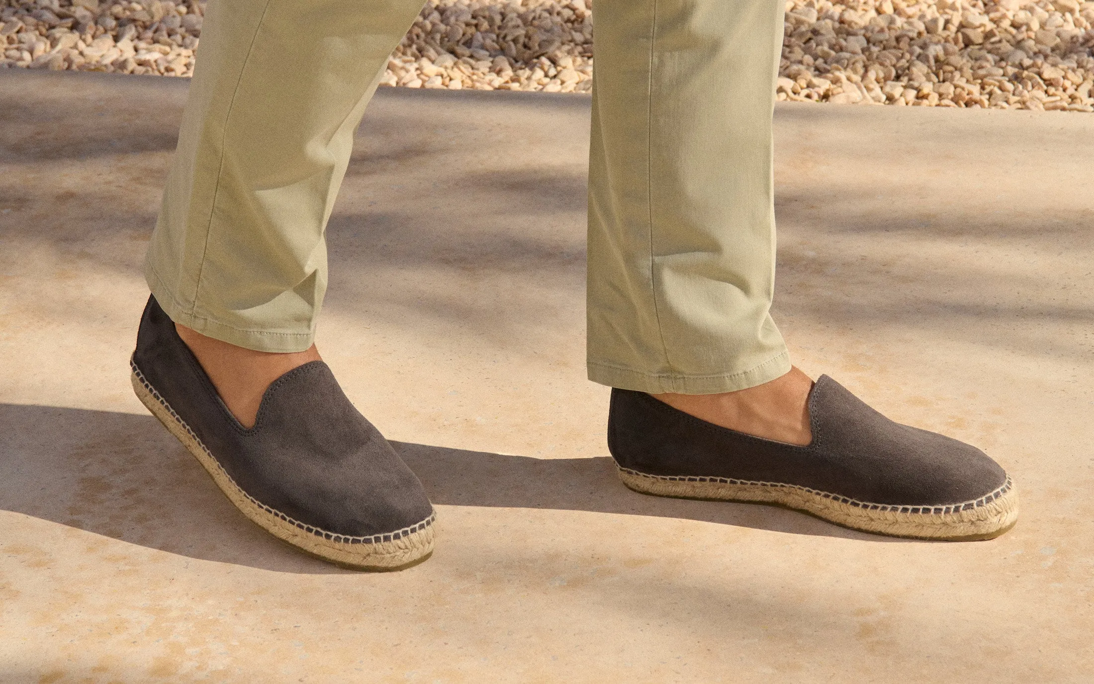 Suede Espadrilles - W10C0 - Hamptons Carbon Grey