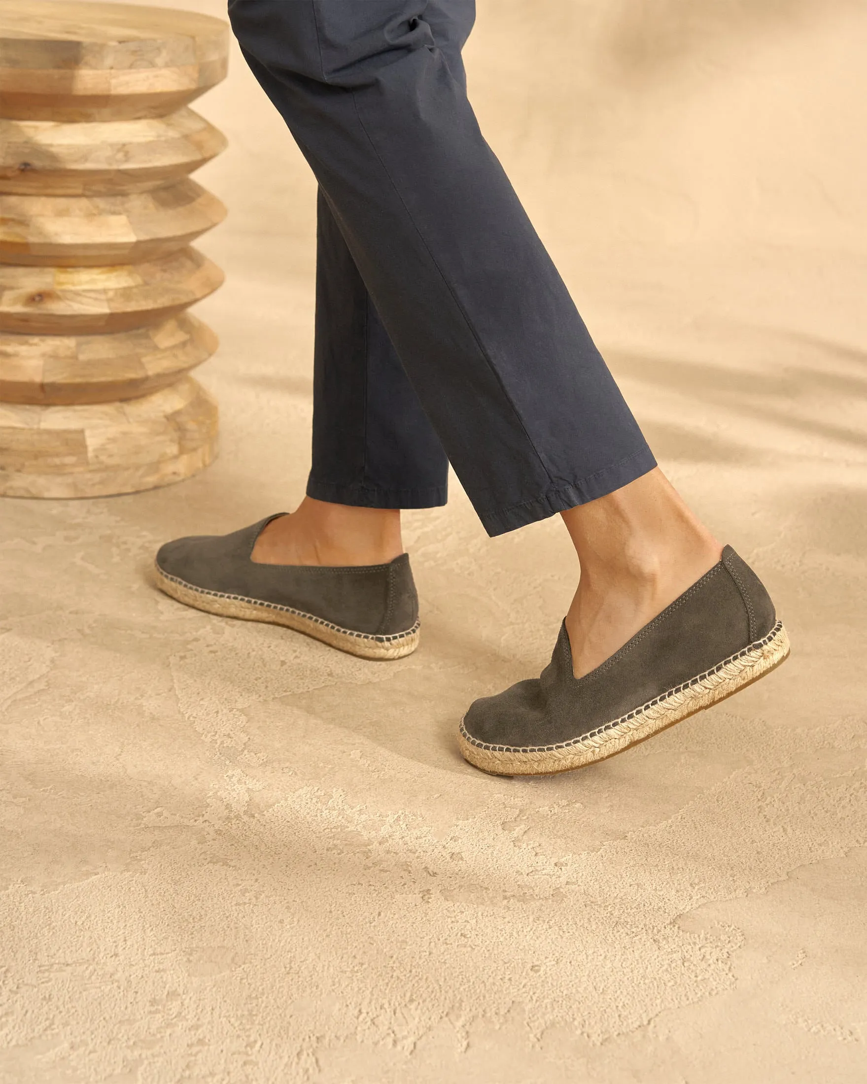 Suede Espadrilles - W10C0 - Hamptons Carbon Grey