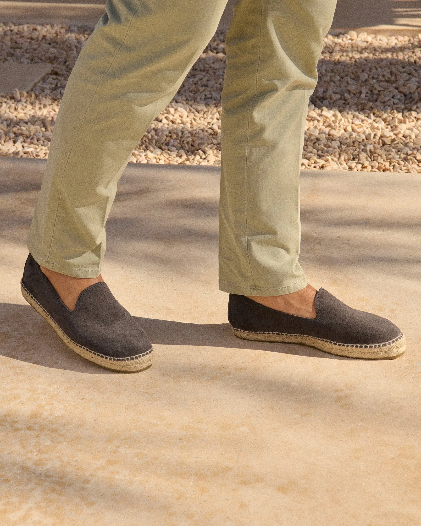 Suede Espadrilles - W10C0 - Hamptons Carbon Grey