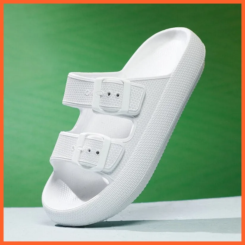 Summer Thick Platform Flats For Women | Soft Comfort Beach Slippers