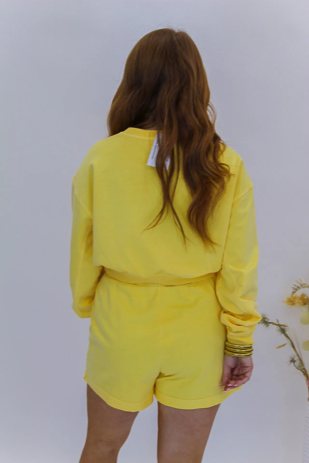 Sunshine Set Long Sleeve Crop Top