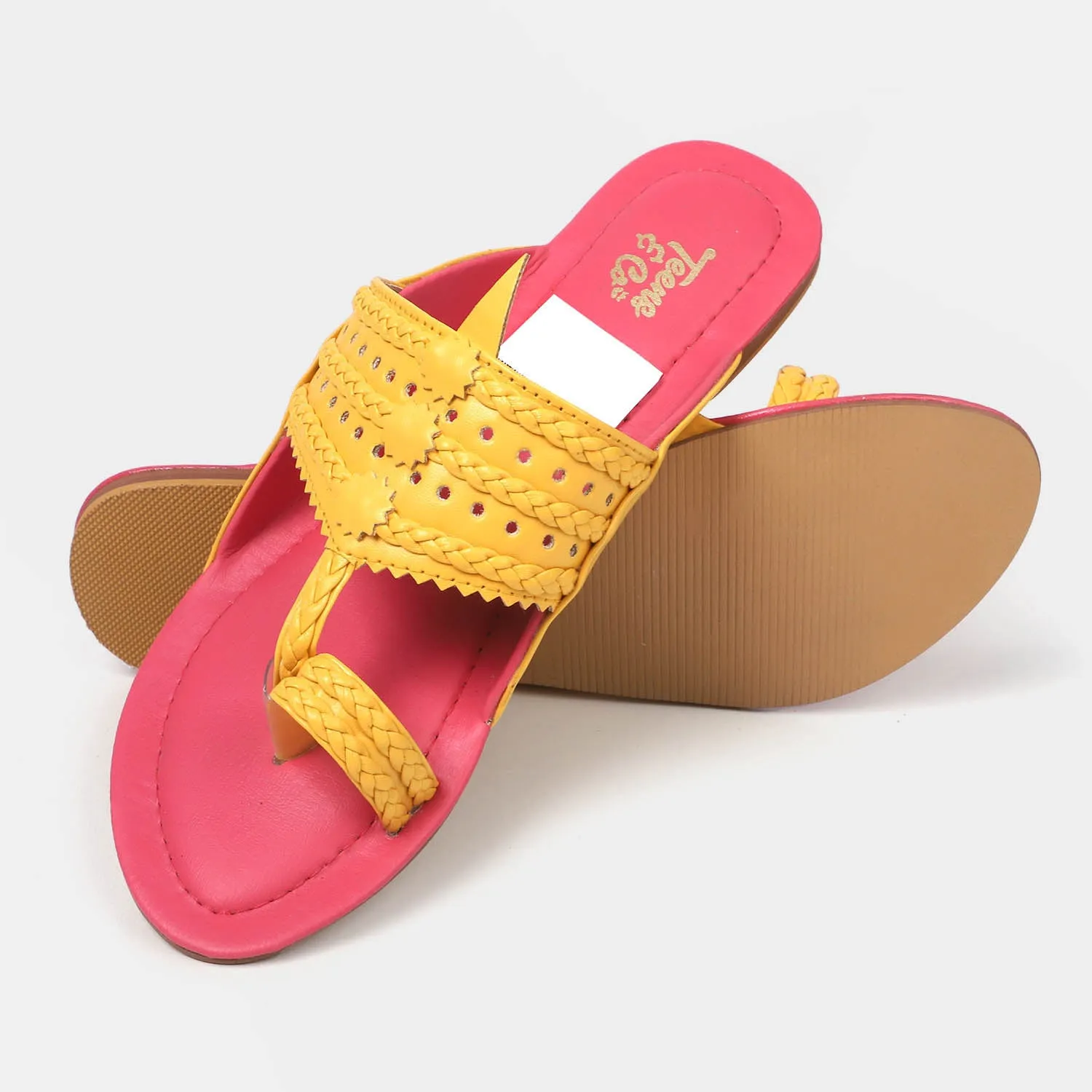 Teens Girls Slipper SL 55-3 - Pink/Yellow